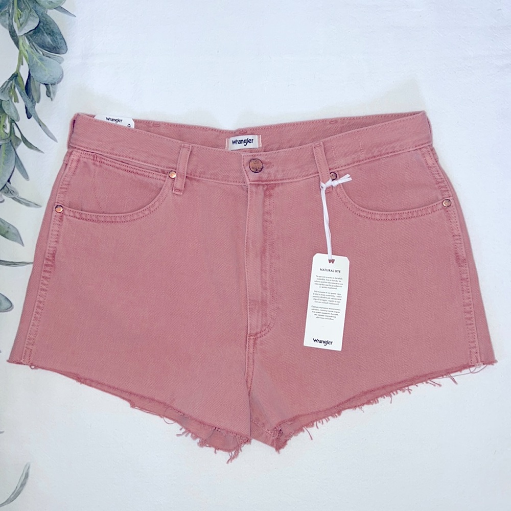 WRANGLER WOMEN'S HIGH RISE DENIM FESTIVAL SHORTS ROSE